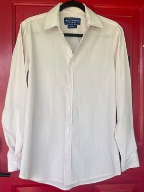 Men's Mizzen + Main Pink Dress Shirt Long Sleeve Slim Fit Luxury Made in USA